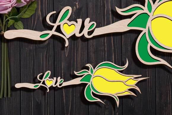3D Beautiful Wood Rose Laser Cut SVG Review