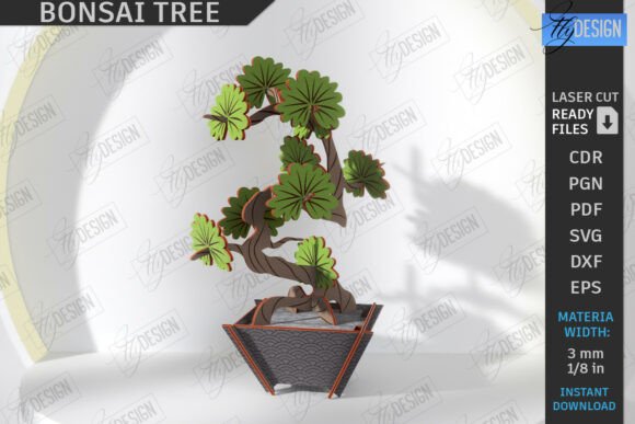 3D Bonsai Tree Laser Cut DIY Kit Review for Embroidery Projects