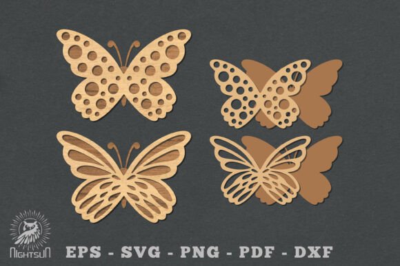3D Butterfly Laser Cut Decoration
