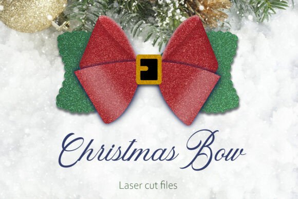 3d Christmas Bow Template Hair Bow Laser