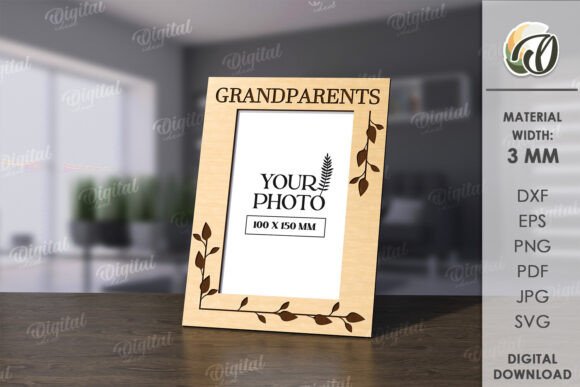 3D Family Photo Frame Laser Cut
