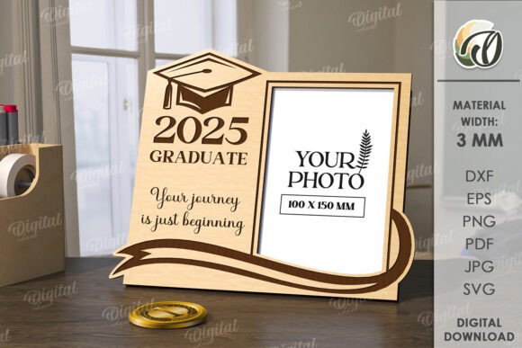3D Graduation Picture Frame Laser Cut