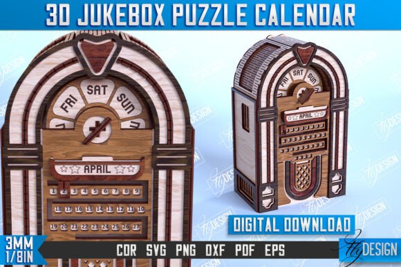 3D Jukebox Puzzle Desktop Calendar CNC Review for Real Projects