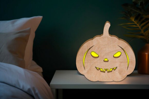 3D Pumpkin Night Light Box, Halloween Led