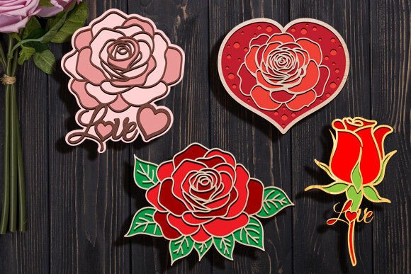 3D Rose Laser Cut Love SVG Set Review for Real Projects