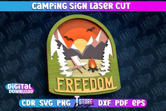 Camping Sign Laser Cut 3D Design Review