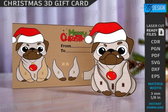 Christmas 3D Gift Card Laser Cut Xmas Review