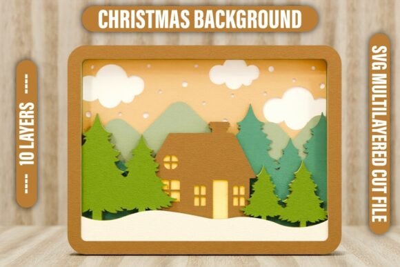 Cute Christmas Scene 3D Multilayer SVG Review for Real Projects