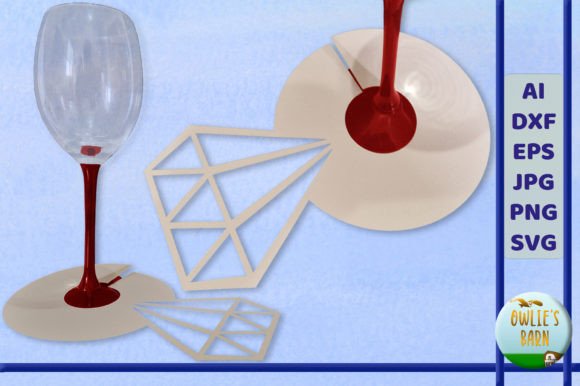 Wine Glass Tag - Diamond Embroidery Design Review
